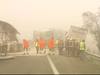 La niebla provoca un accidente en cadena en Lleida
